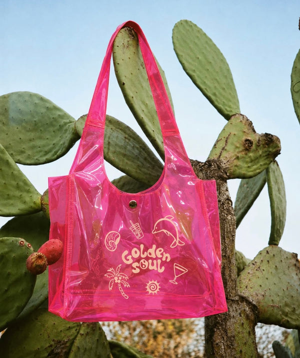 Bolsa Tote Transparente "Golden Soul"